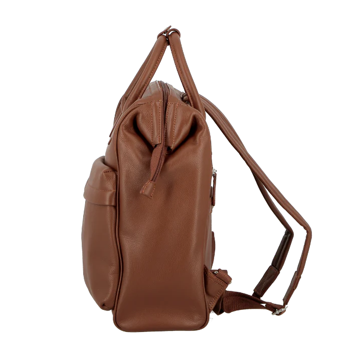 Sac à dos en cuir 38 cm - Uppsala Jump  | Ouverture à plat - Image 4