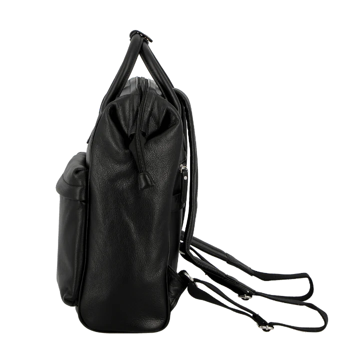 Sac à dos en cuir 38 cm - Uppsala Jump  | Ouverture à plat - Image 9